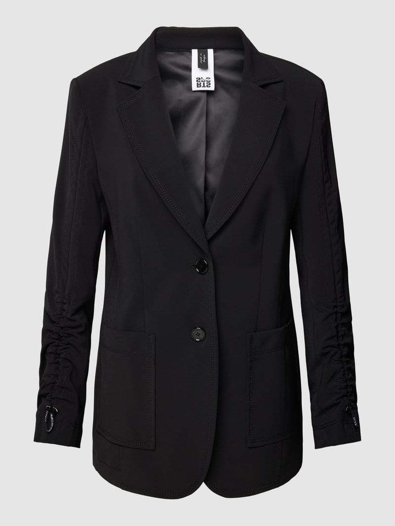 Blazer mit Reverskragen in schwarz