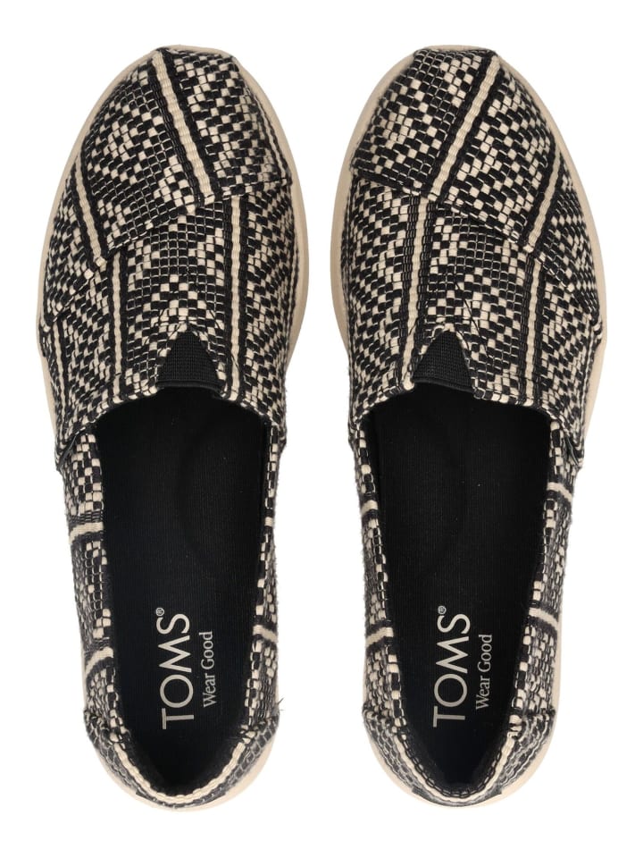 TOMS Slipper in Schwarz/Weiß günstig kaufen