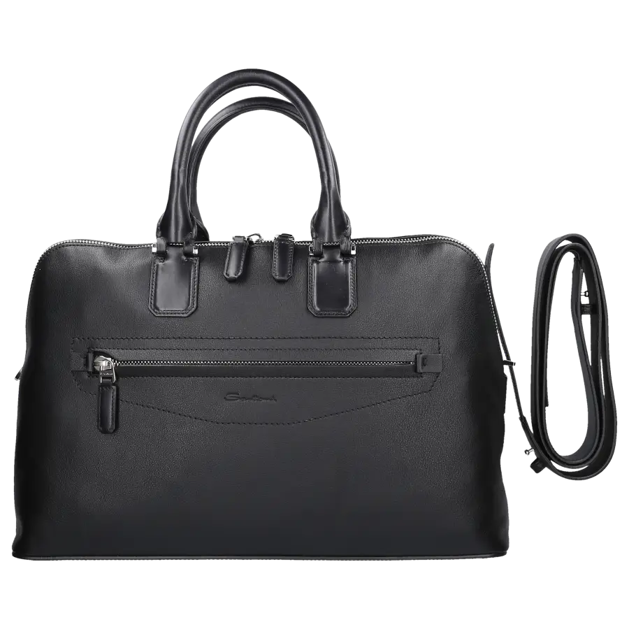 Santoni - Laptoptasche UIBBA Kalbsleder - schwarz