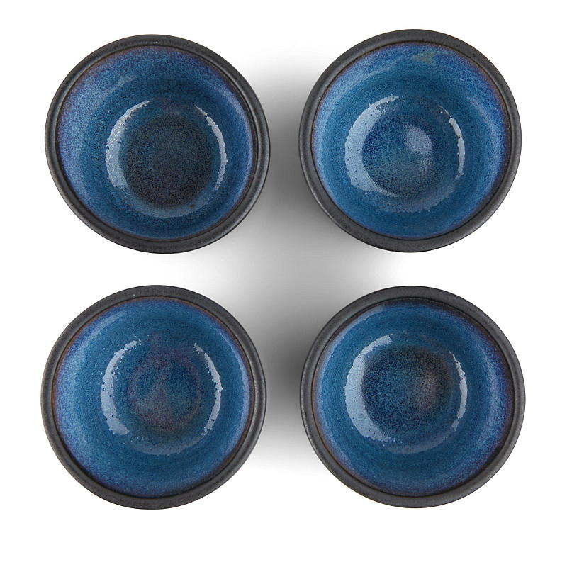 Cuisine Eggeglass Tind 4-pk blå