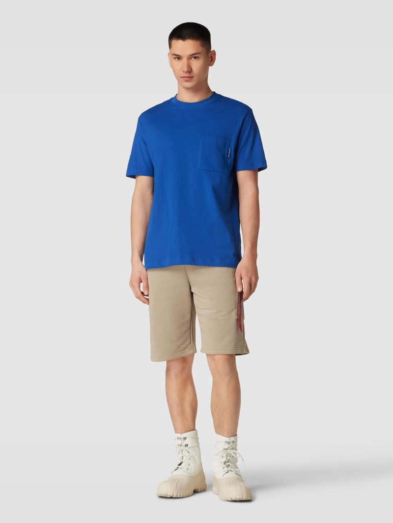 Shorts mit Label-Details in beige
