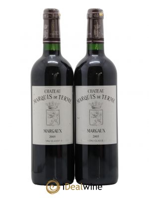 Château Marquis de Terme 4ème Grand Cru Classé  2005 - Lot de 2 Bouteilles