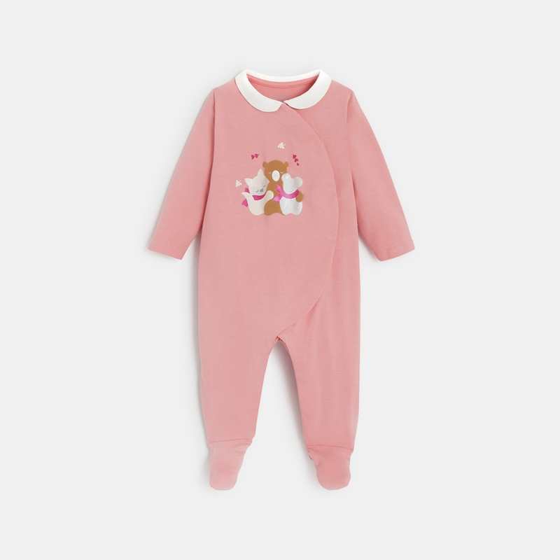 Dors-bien jersey câlin rose bébé fille