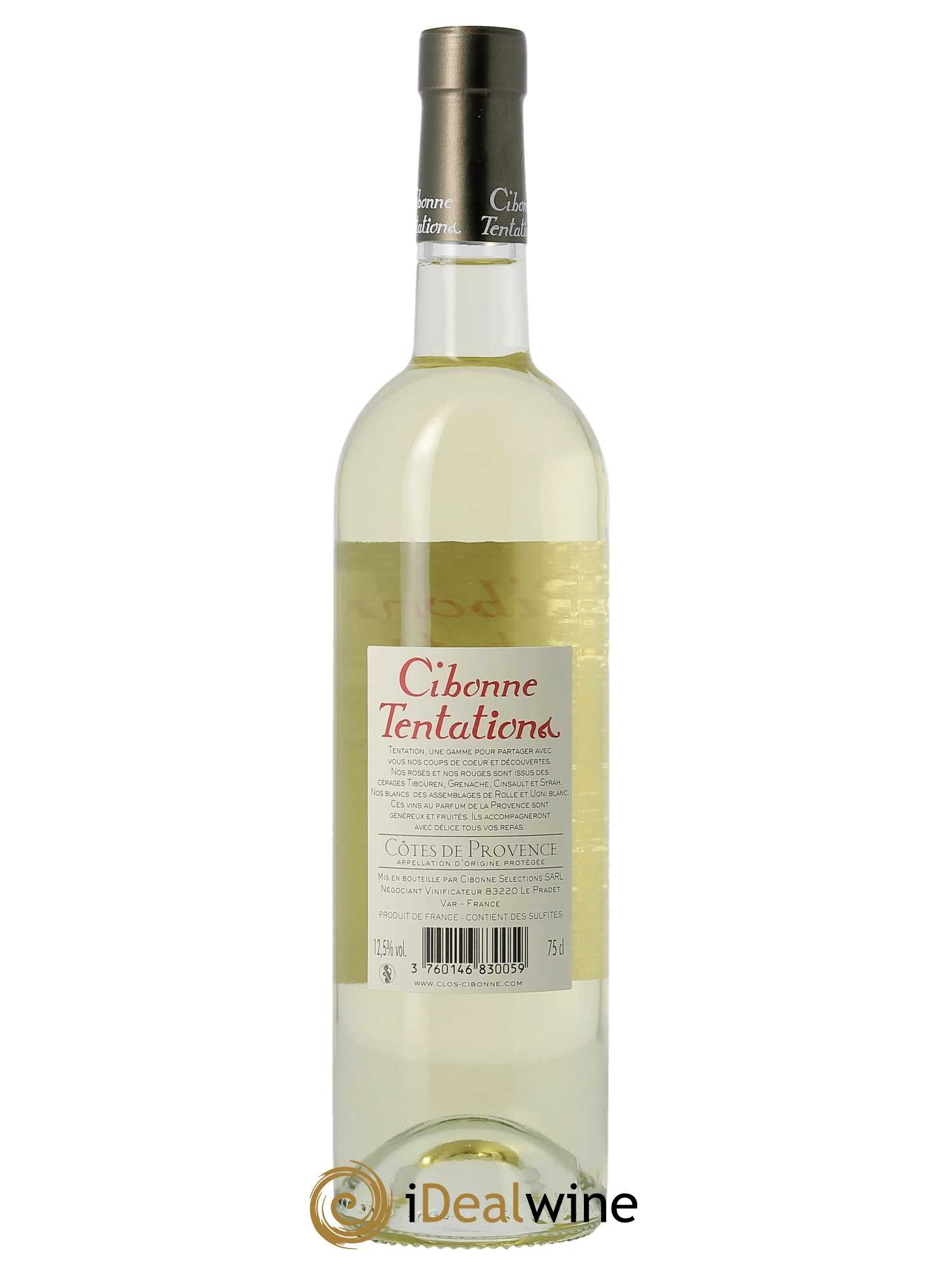 Côtes de Provence Clos Cibonne Tentations  2022 - Lot de 1 Bouteille