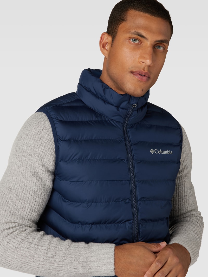 Steppweste mit Stehkragen Modell 'Powder' in marineblau