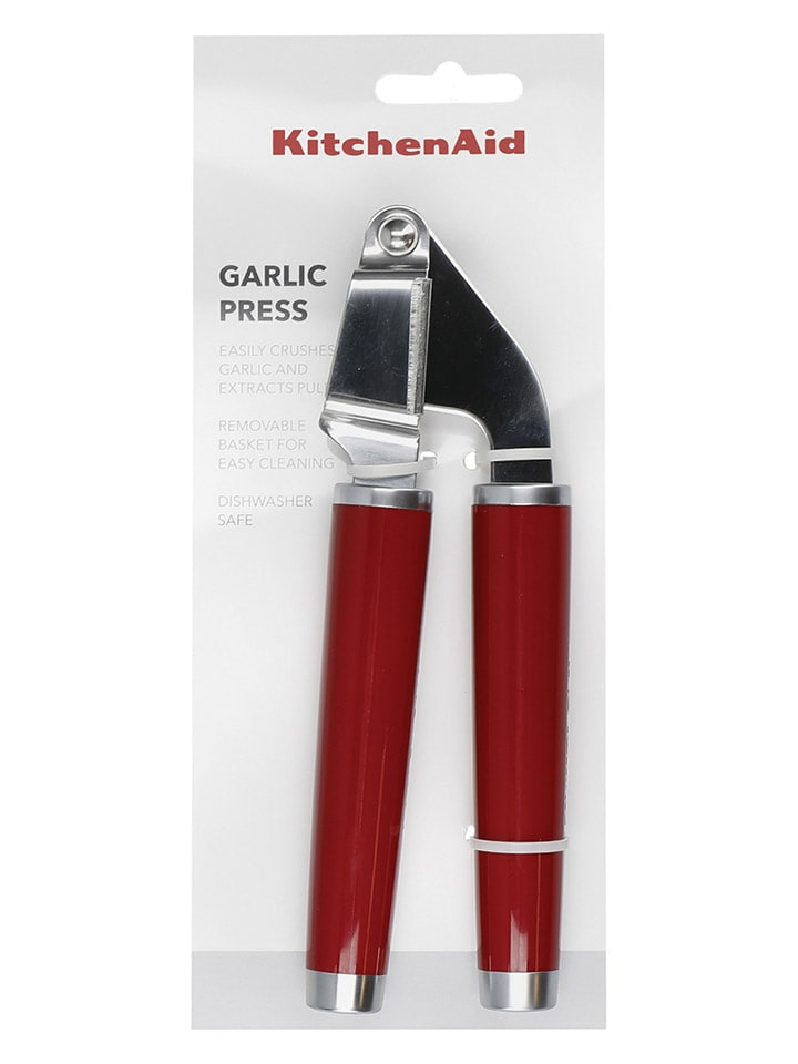 KitchenAid Knoblauchpresse in Silber/ Rot - (L)19 cm günstig kaufen onesize