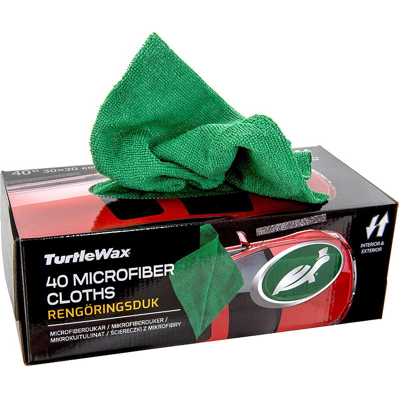 Turtle Microfiber cloths 40-pk, Turtle wax