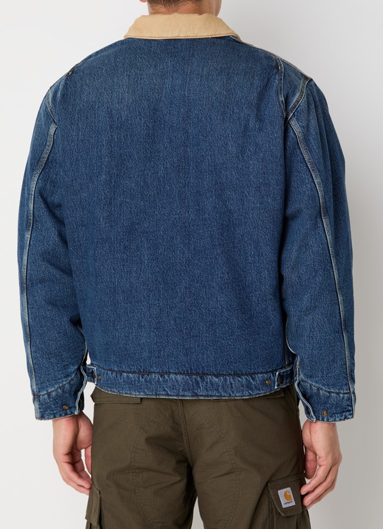 Prošívaná džínová bunda Carhartt WIP Detroit s lemovanými kapsami