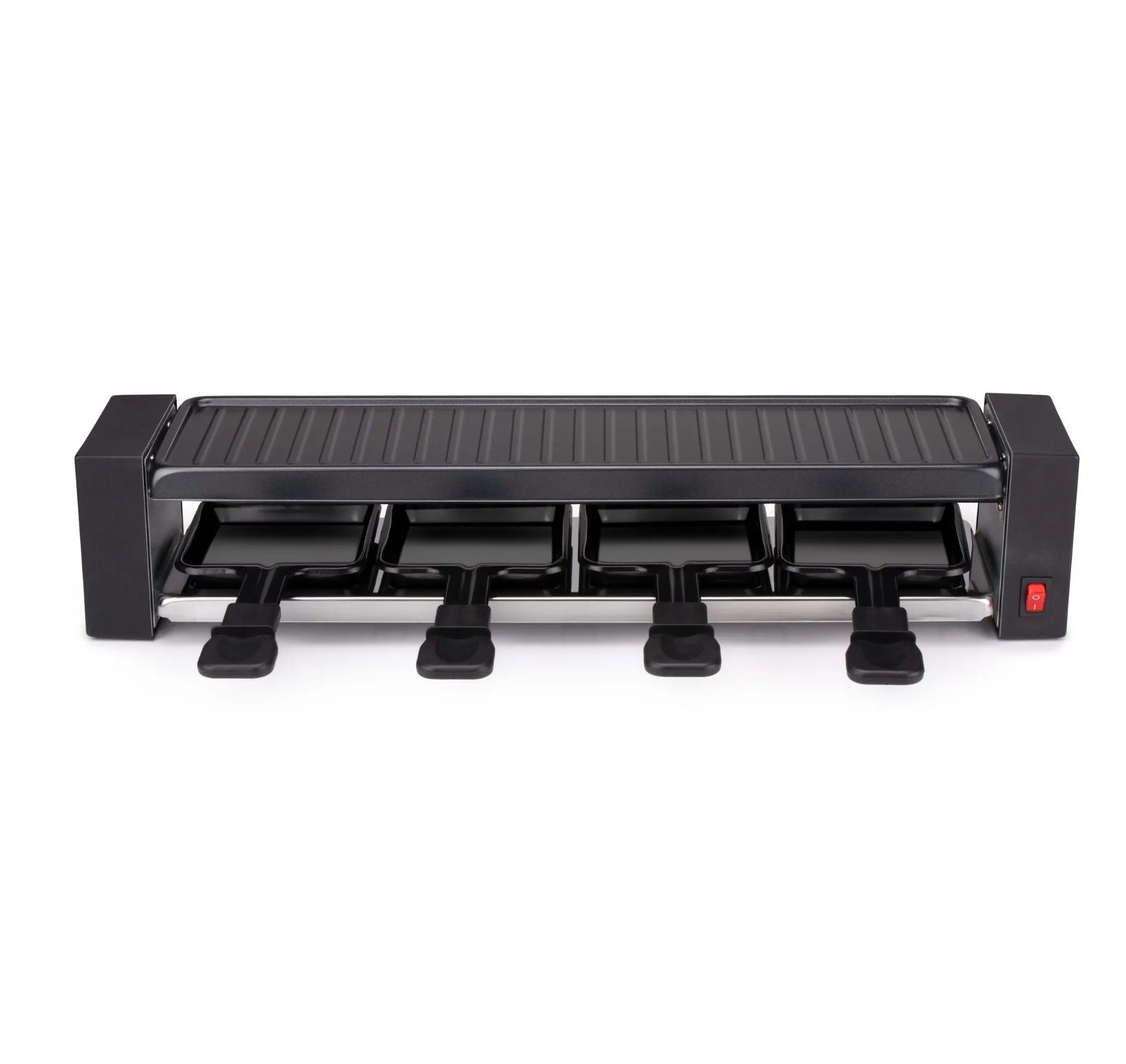 JUNG Raclette Raclette 4 personen Tischgrill Elektro Grill Partygrill Elektrogrill, 4 Raclettepfännchen, 800 W, Silvester, Weihnachten, Raklett, 4 Personen, 2 Personen, 6 Personen