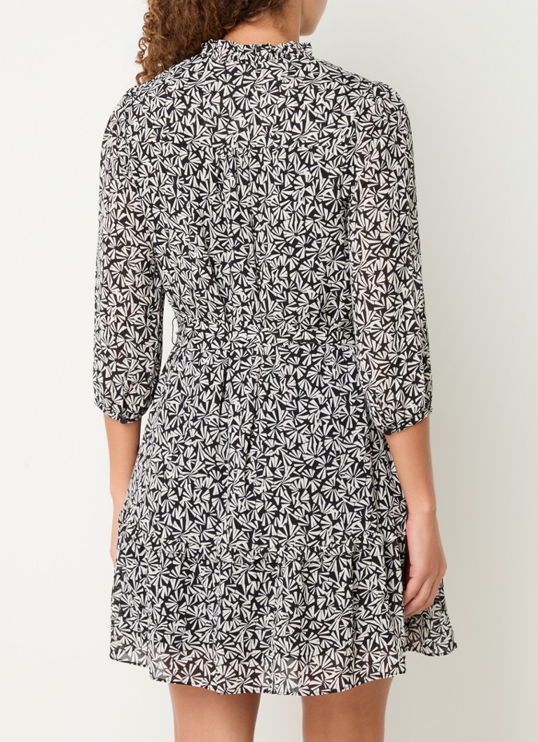 Rochie mini Hobbs Polly cu imprimeu și legături în talie.
