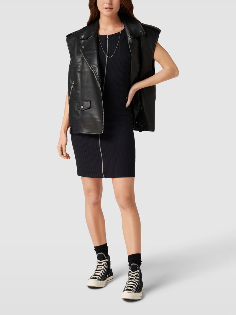 Minikleid mit Reißverschluss in black
