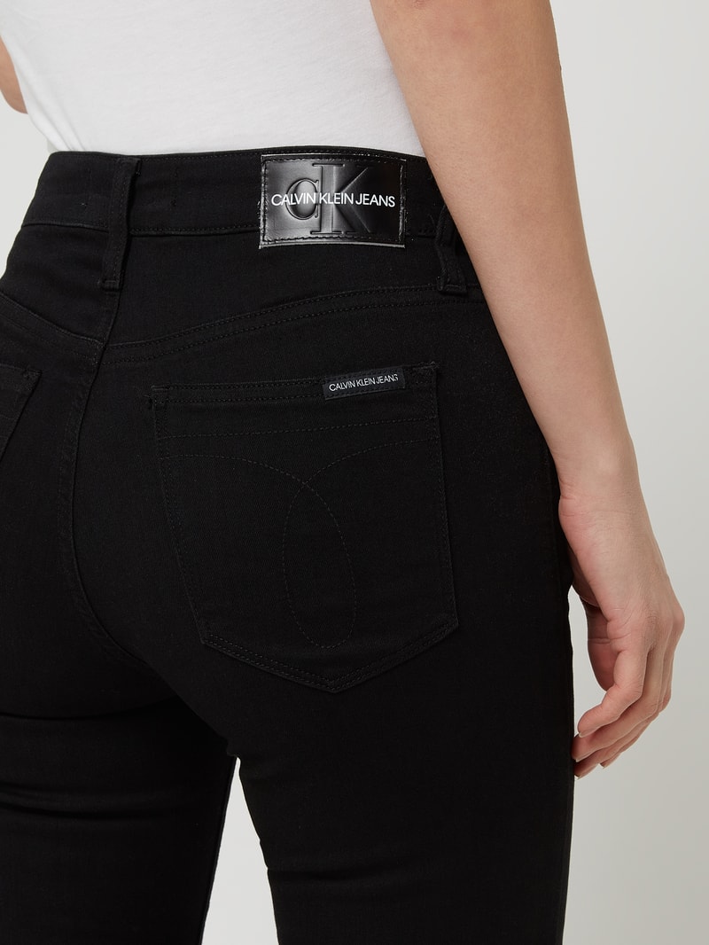 Skinny Fit High Rise Jeans mit Stretch-Anteil  in schwarz