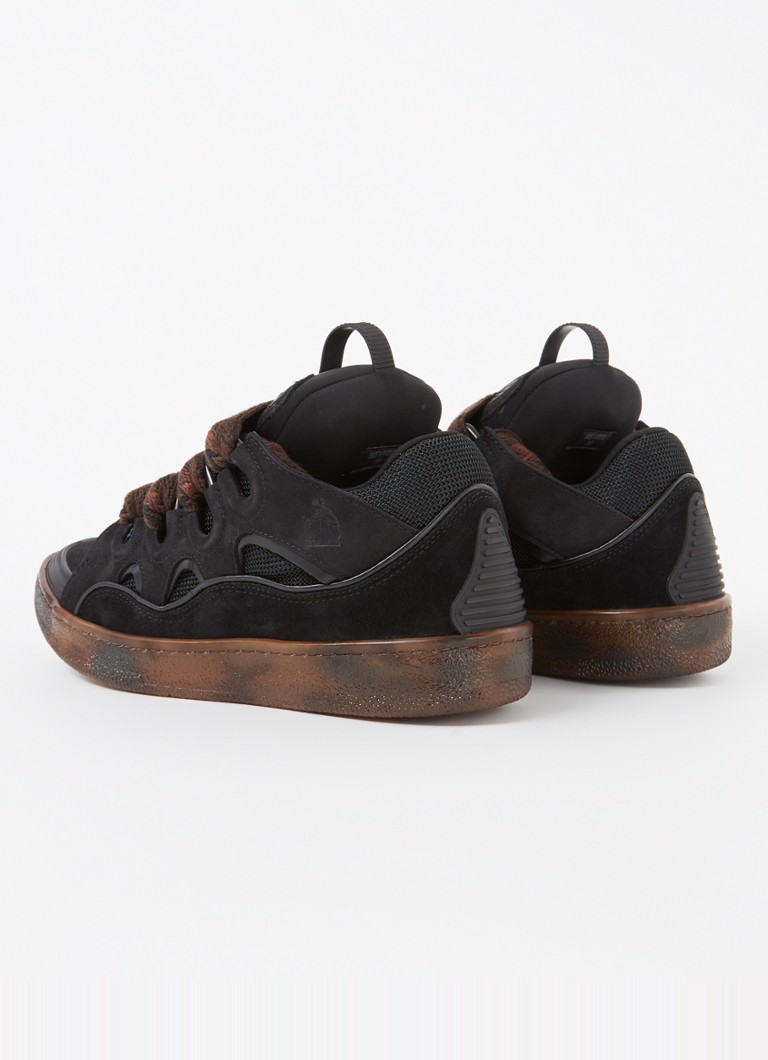 Buty sportowe Lanvin Curb ze skóry cielęcej z detalami z siateczki.