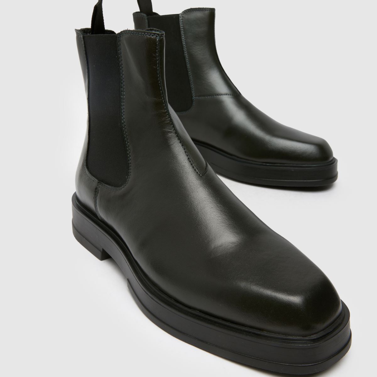 Schuh Darcy bőr chelsea csizma khaki színben