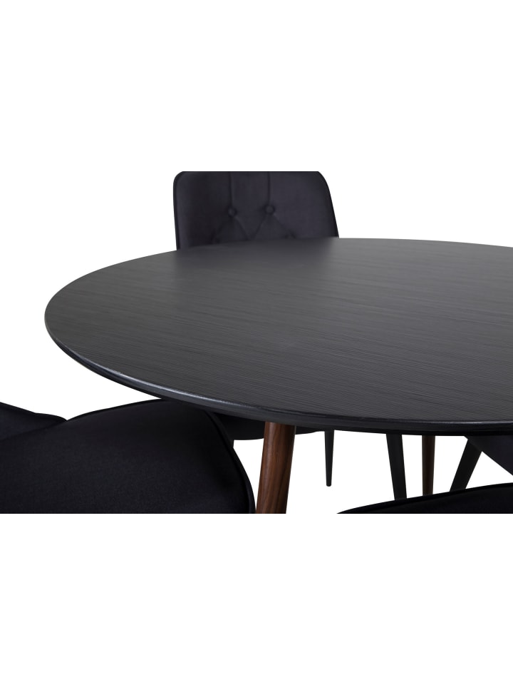 ebuy24 Essgruppe Plaza 22 (5-teilig) Schwarz 100 x 100 cm günstig kaufen onesize