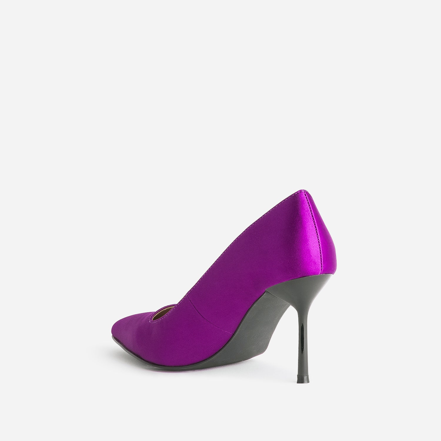 Escarpin TEXTO violet satiné avec découpe biais