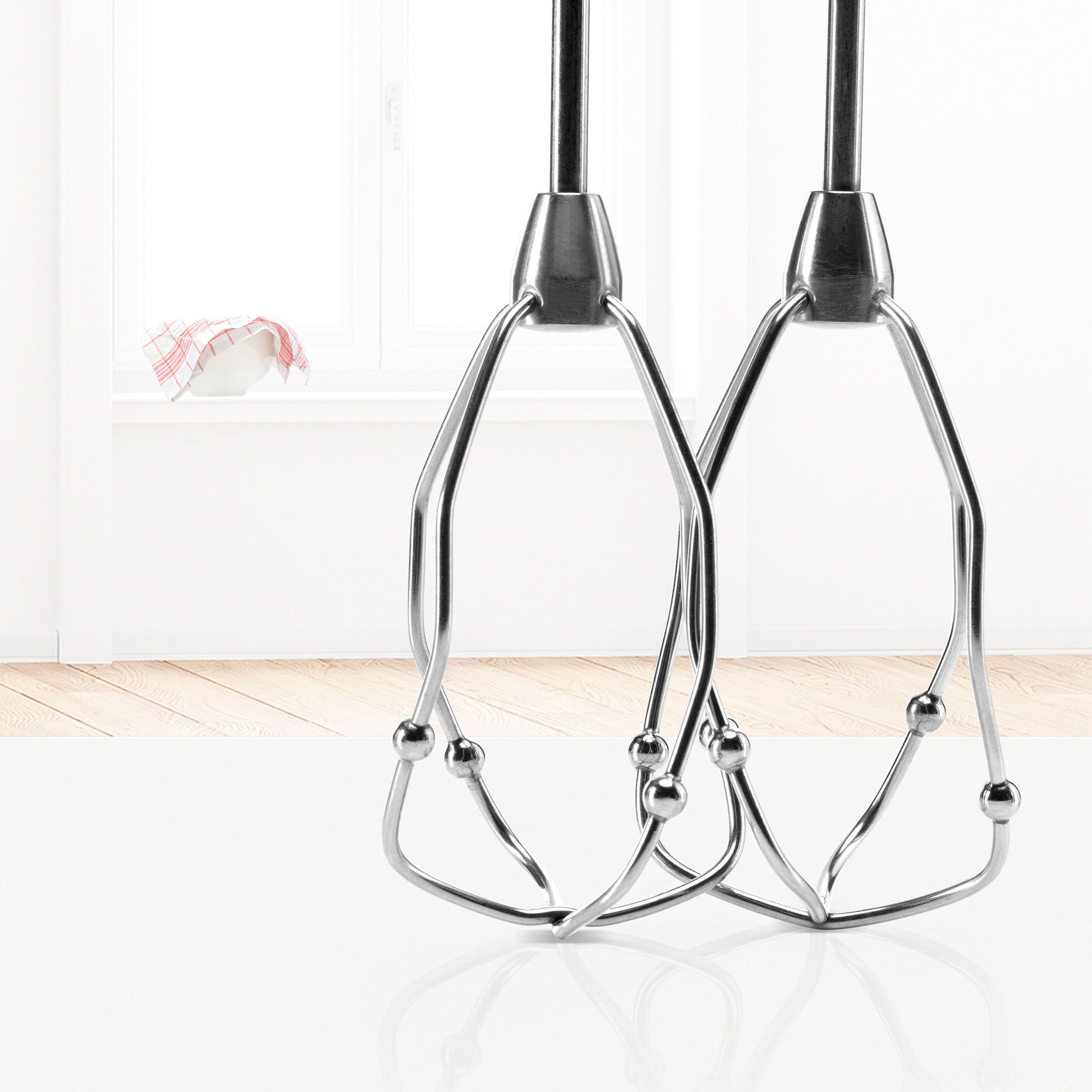 BOSCH Handmixer Styline MFQ4075DE, 550 W, 2 Rührbesen, 2 Edelstahl-Knethaken, 2 Turbobesen, Pürierstab