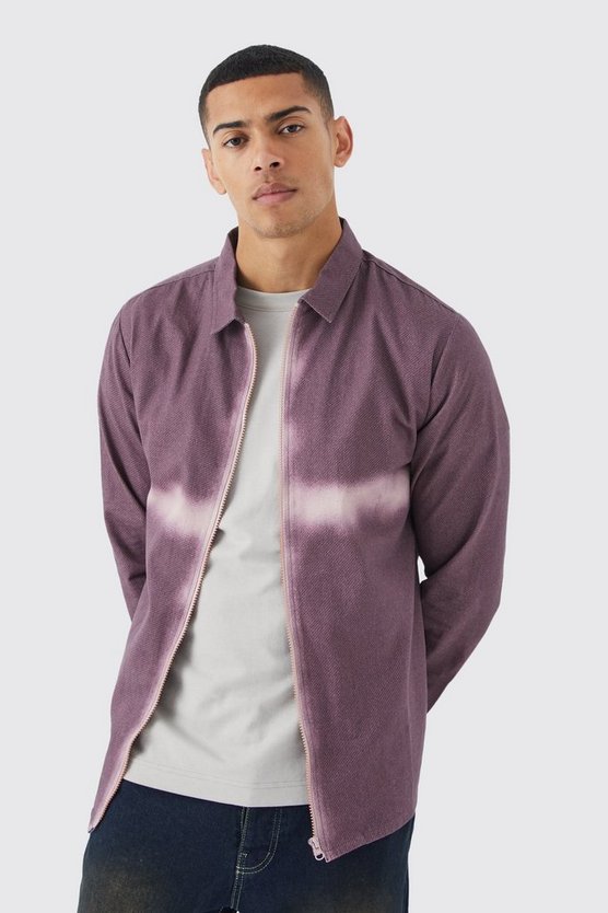 Oversize Overshirt mit Reißverschluss