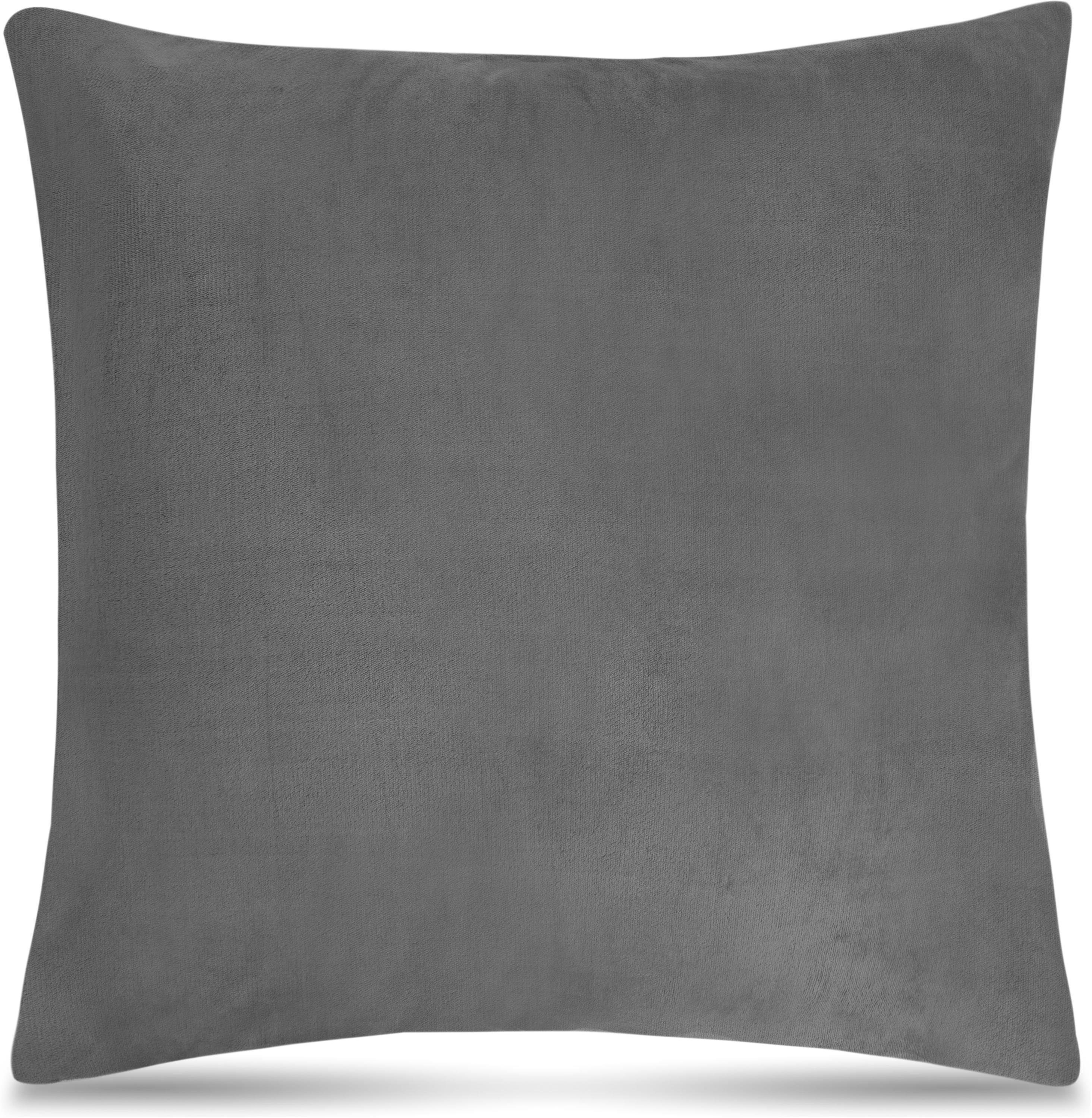 Aspero Dekokissen 4er Set Kissenbezüge inkl. Füllung Tamara, Plüsch Zierkissen 45 x 45 cm mit Cashmere Feeling