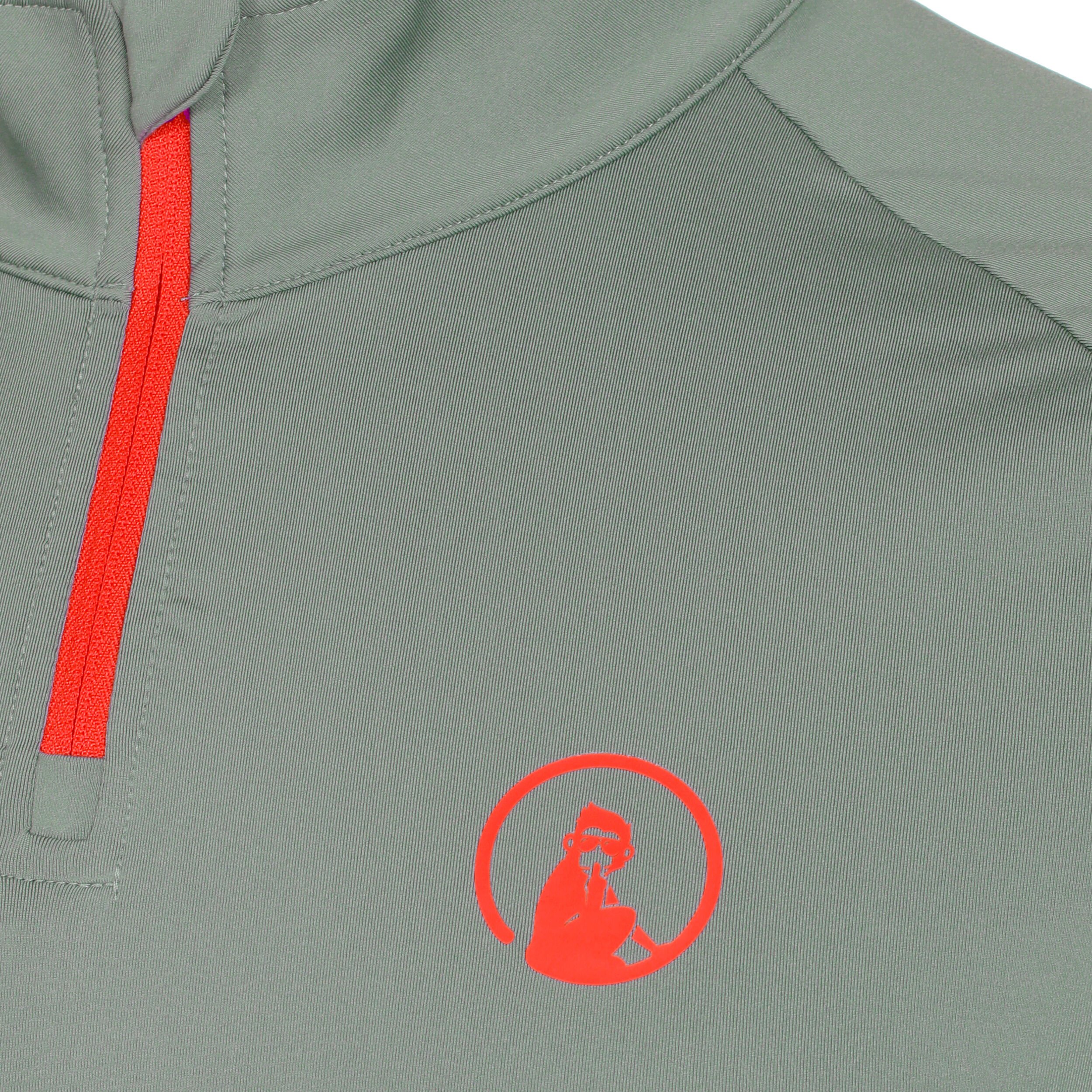 Big Serve1/4 Zip Longsleeve Herren - Salbei, Rot