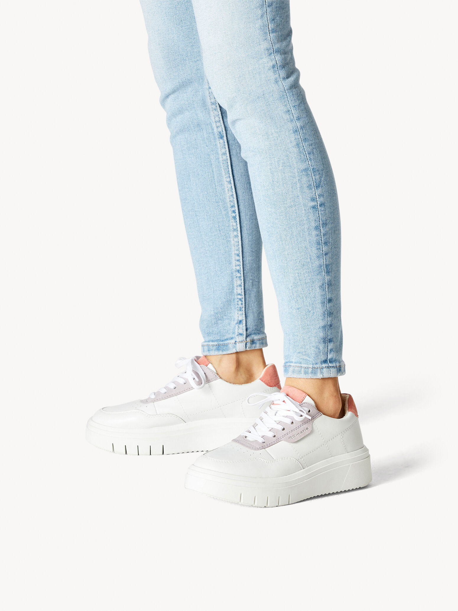 Basket en cuir - blanc