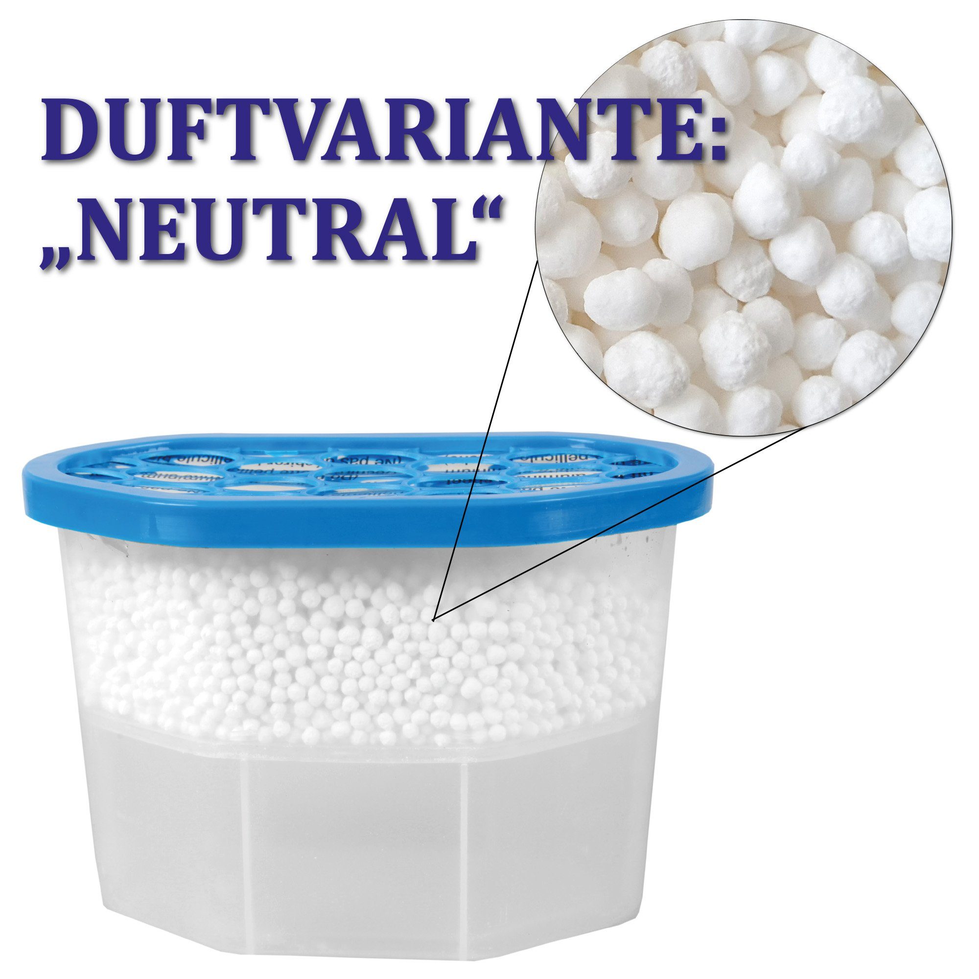 Bestlivings Luftentfeuchter Raumentfeuchter, für 50 m³ Räume, Tank 0,55 l, 10er Pack - 230g Granulat - 550ml - Luftentfeuchter
