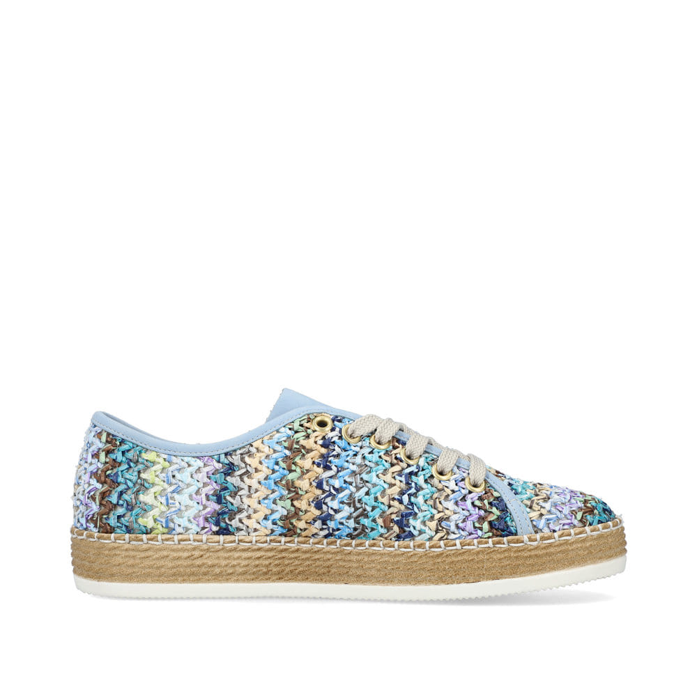 Rieker Damen Schnürschuhe multi-himmelblau
