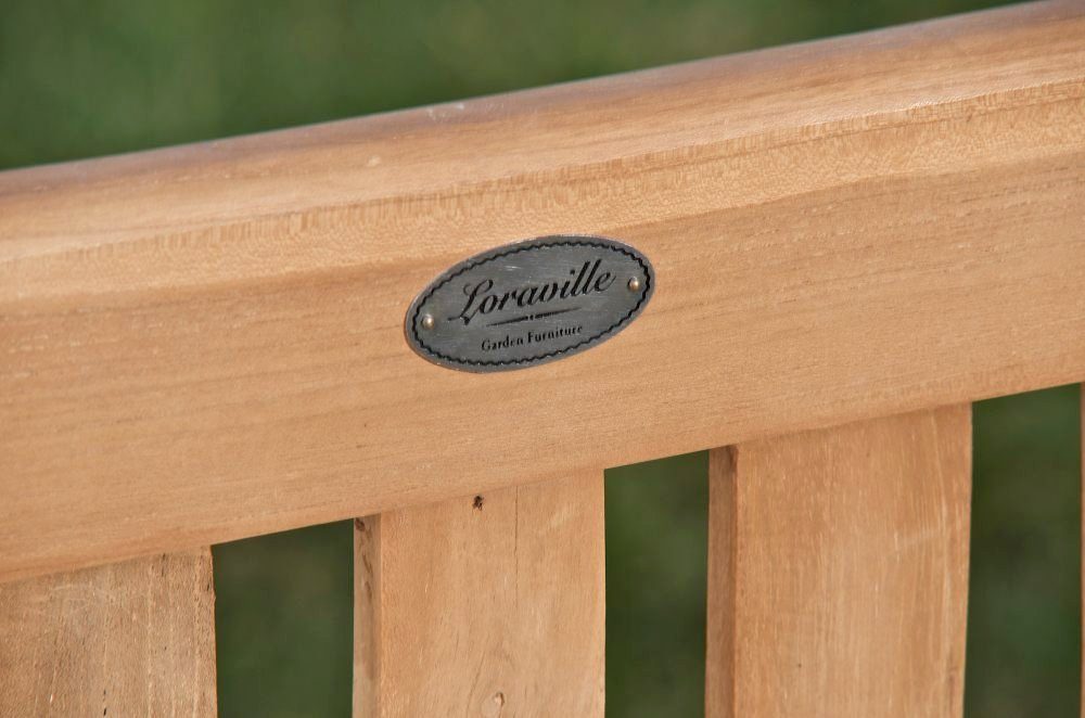 CLP Gartenbank Teakbank Jackson V2, Garten Bank Sitzbank Teak-Holz