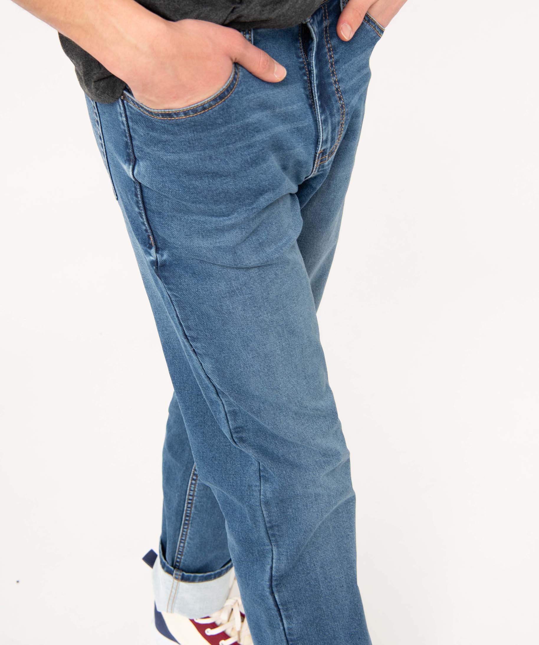 Jean homme coupe Slim aspect délavé stone | GEMO