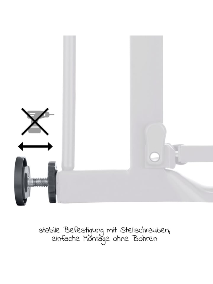 Hauck Türschutzgitter Clear Step Autoclose 2 - Dark Grey in grau günstig kaufen onesize