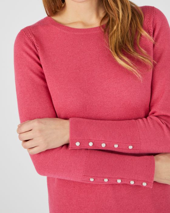 Pull col rond maille fine