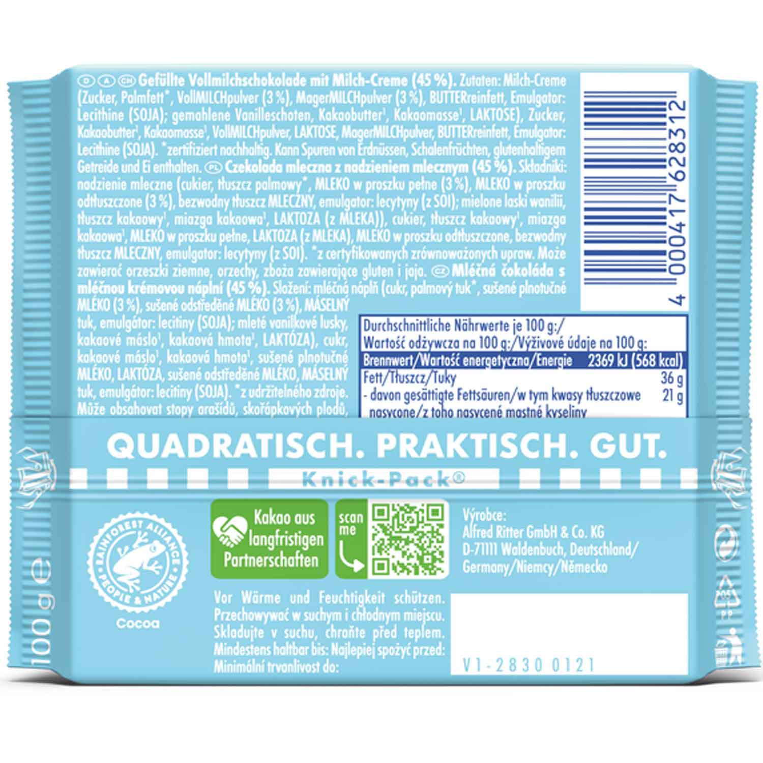 Ritter Sport Chill Out Creamy Milk 100g