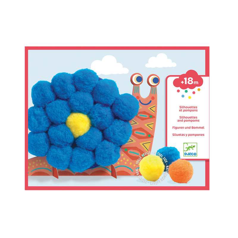Coffret Gros pompons Animaux tout doux Djeco