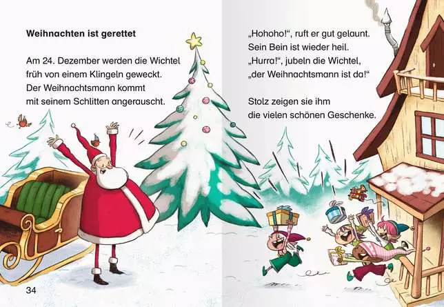 Leserabe - 1. Lesestufe: Wichtel Wolle rettet Weihnachten