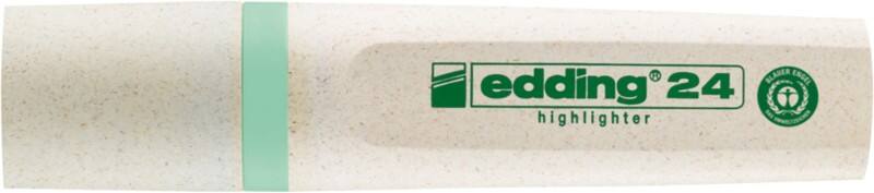 edding 24 EcoLine 24 Textmarker Pastellgrün Mittel Keilspitze Nachfüllbar