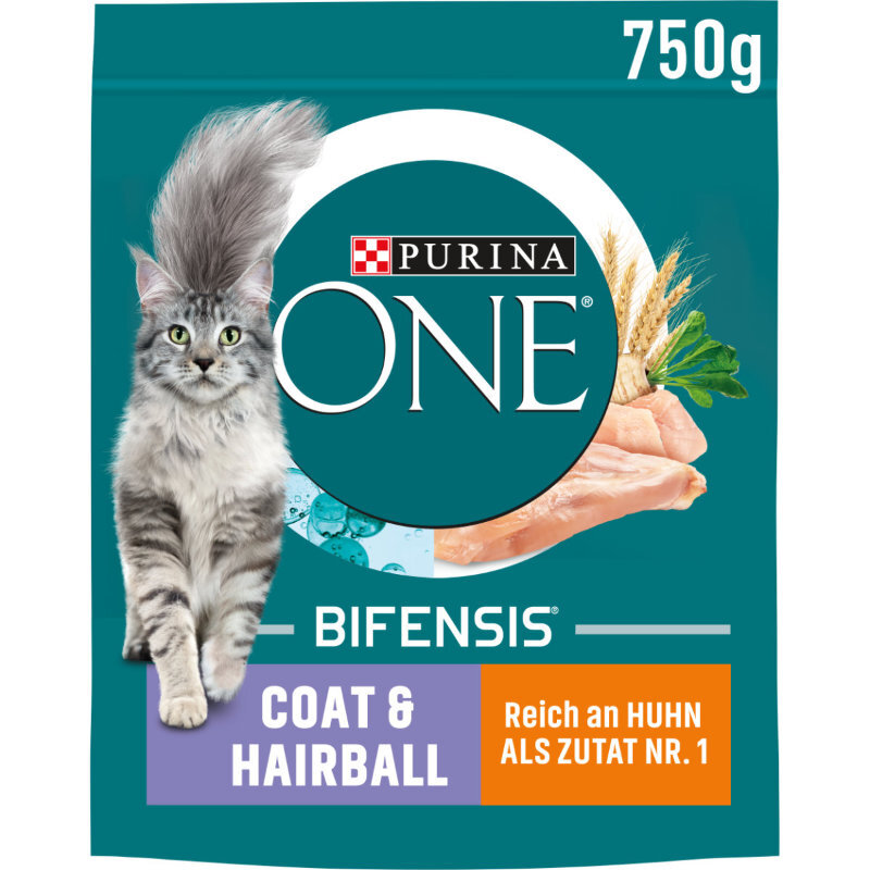 Purina ONE Trockenfutter Purina ONE BIFENSIS Coat & Hairball 2x750 g