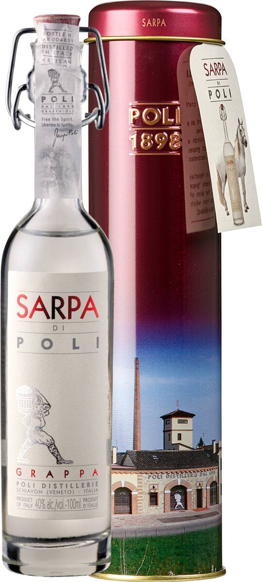 Weingut Jacopo Poli Grappa Sarpa di Poli 'Baby' - in Geschenkröhre -