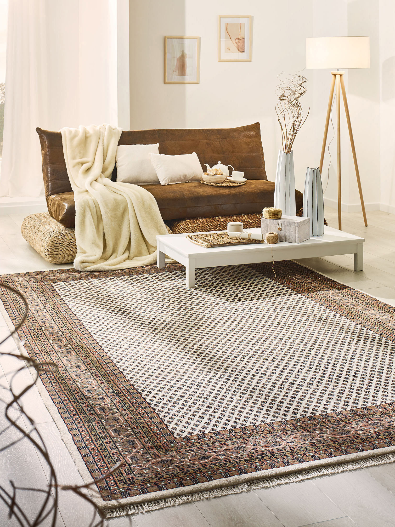 Sarough Mir Orient-Teppich, Creme