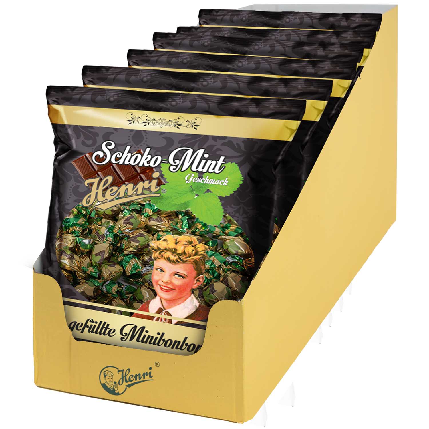 Henri gefüllte Minibonbons Schoko-Mint 200g