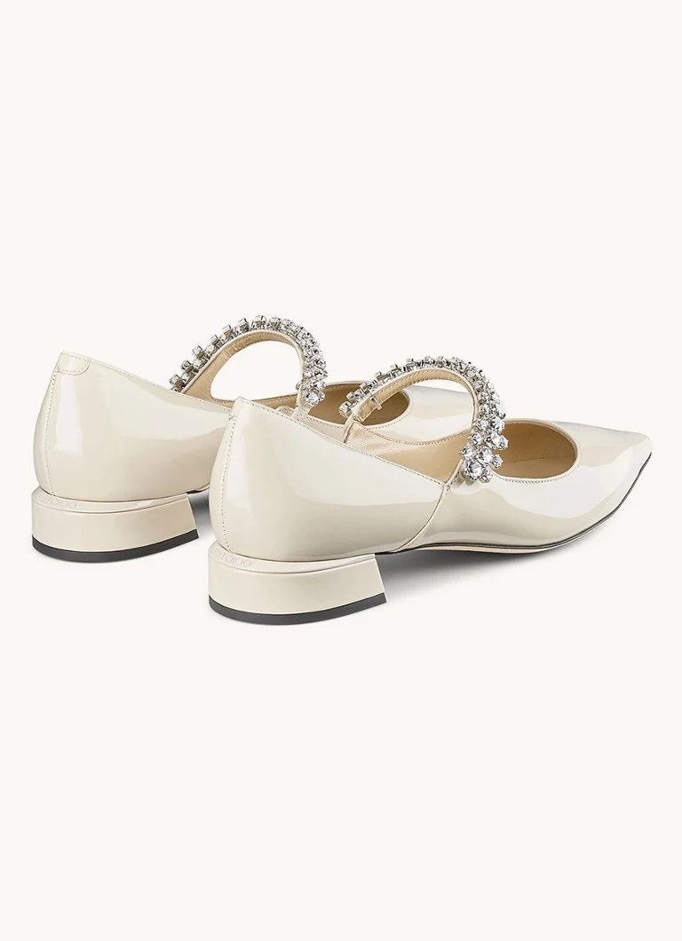 Pantofi cu toc Jimmy Choo Bing din piele de vițel, împodobiți cu cristale.