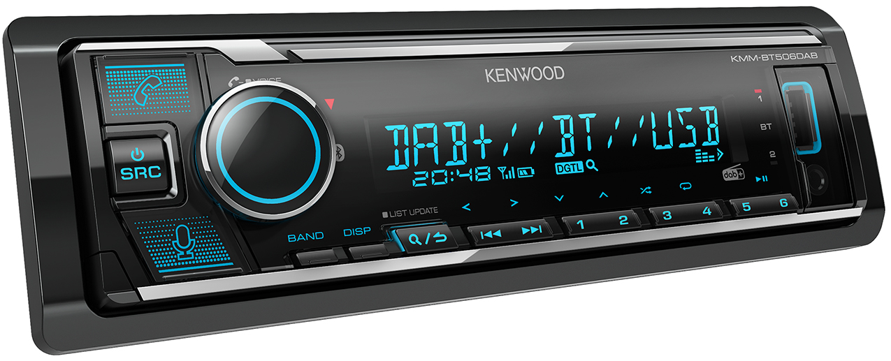 Kenwood KMM-BT506DAB Autoradio mit DAB+, Bluetooth, USB, Sprachsteuerung uvm. - ATU