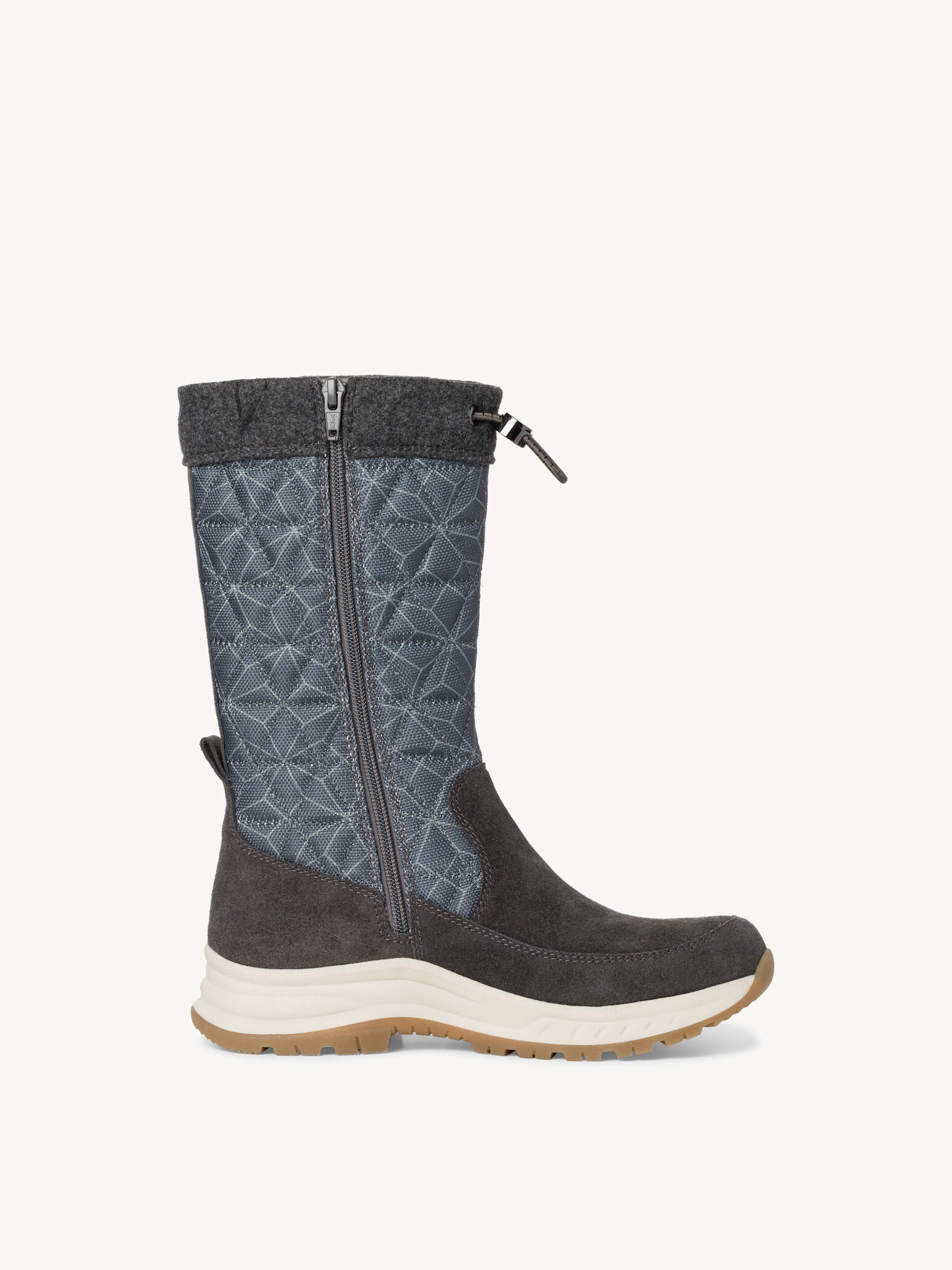 Bottine en cuir - gris