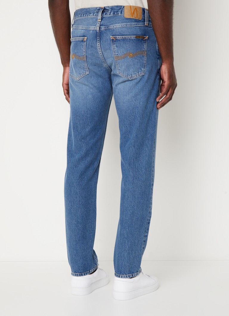 Blugi cu croială dreaptă Nudie Jeans Gritty Jackson, decolorare medie