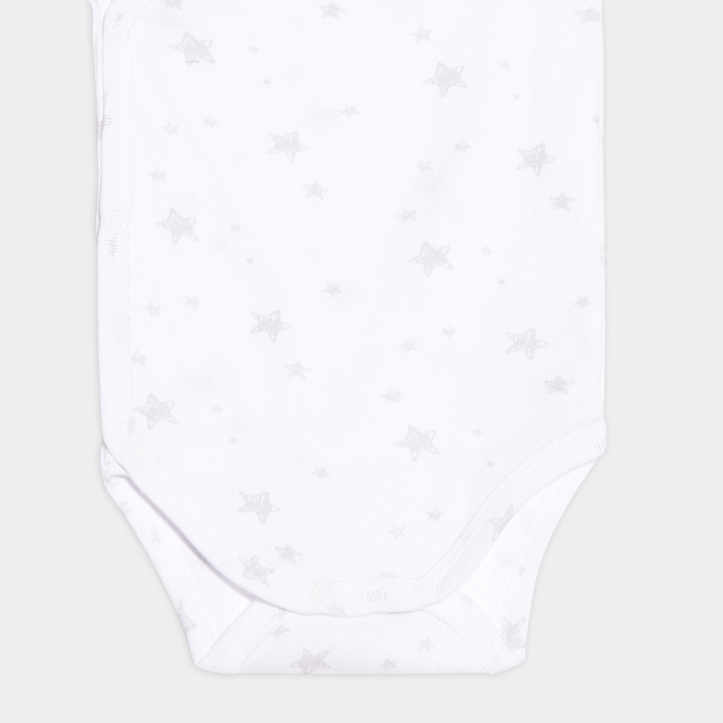 Lot 3 bodies coton manches courtes blanc mixte | La Halle
