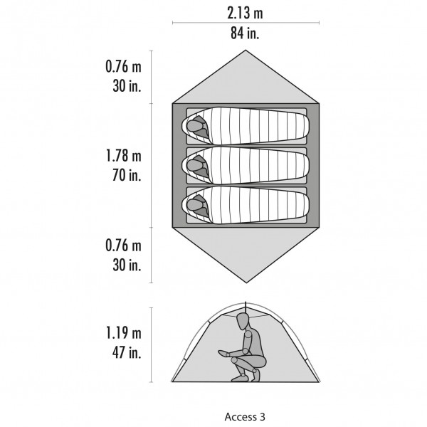 MSR - Access 3 Tent - 3-Personen Zelt