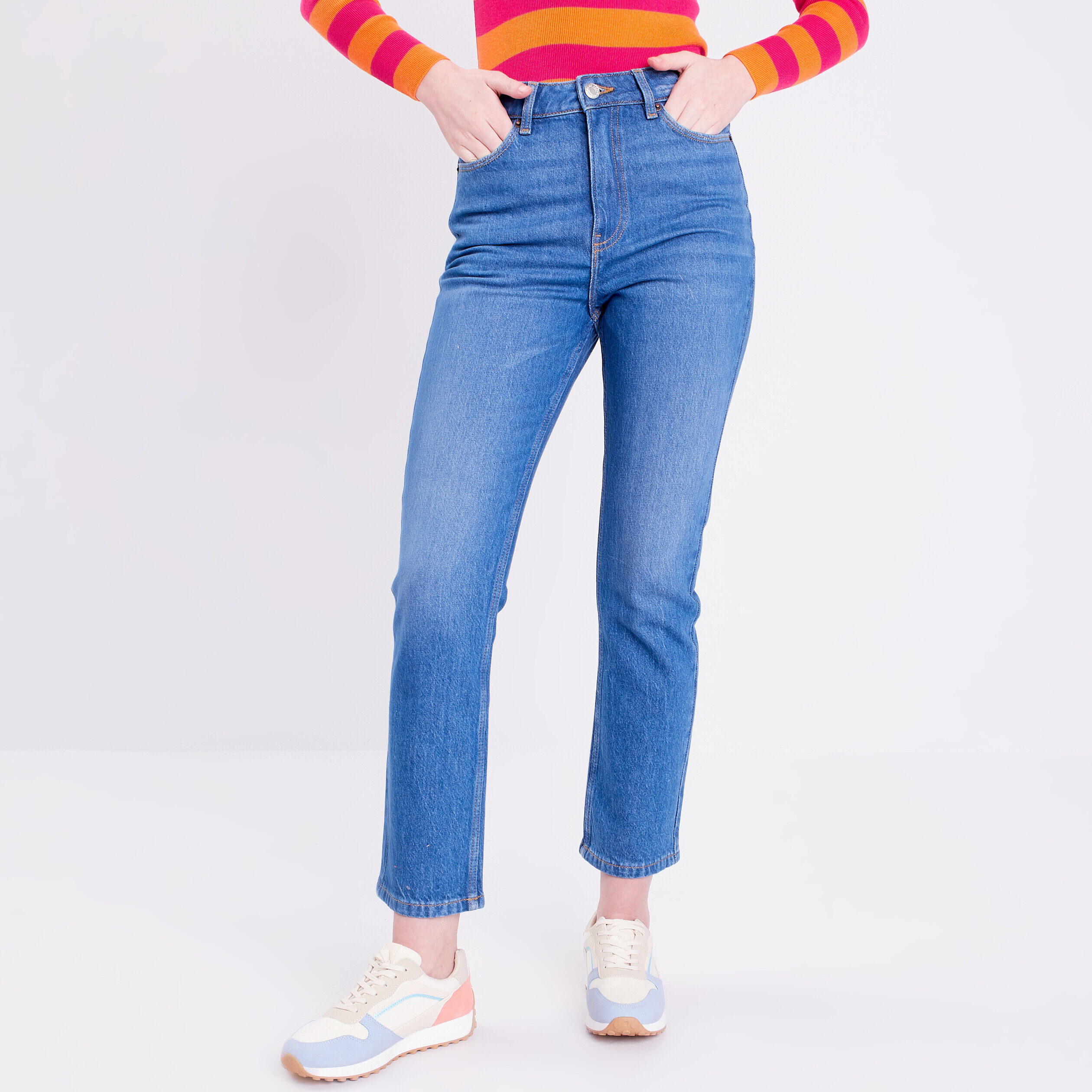 Jeans slim taille haute denim stone femme | Cache Cache