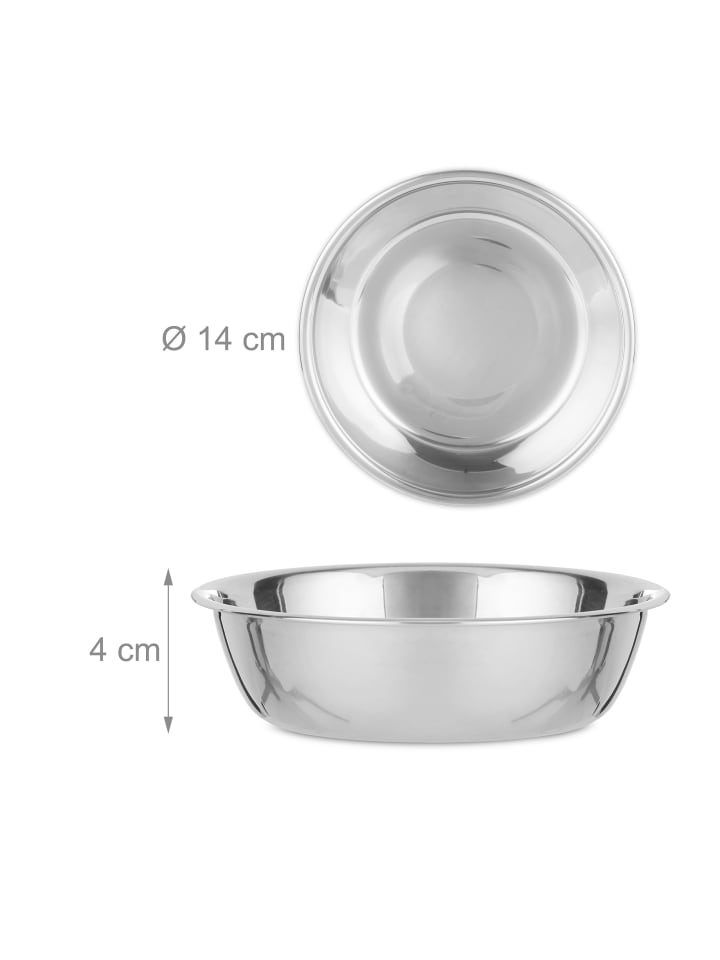 relaxdays Futterbar in Natur/Silber - (B)31,5x (H)6,5 x (T)15 cm günstig kaufen onesize