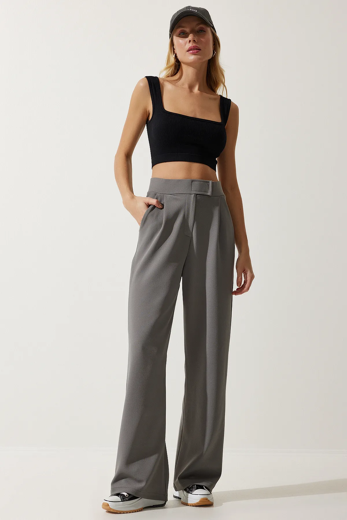 Happiness İstanbul  Hose - Grau - Wide Leg