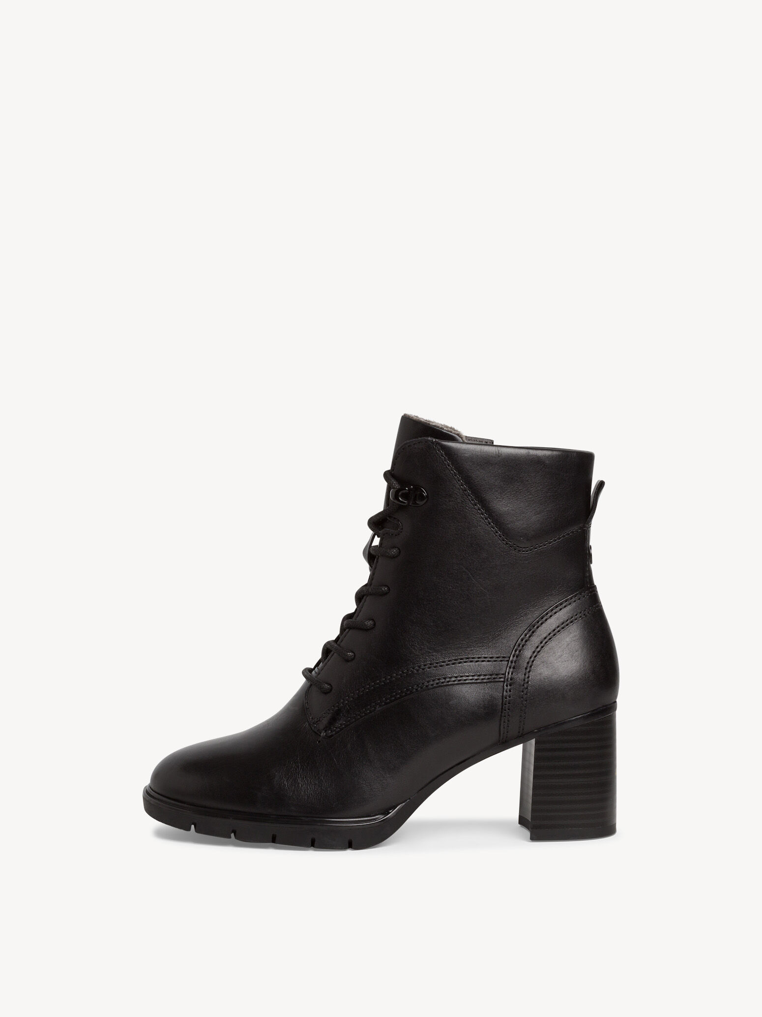 Bottine en cuir - noir