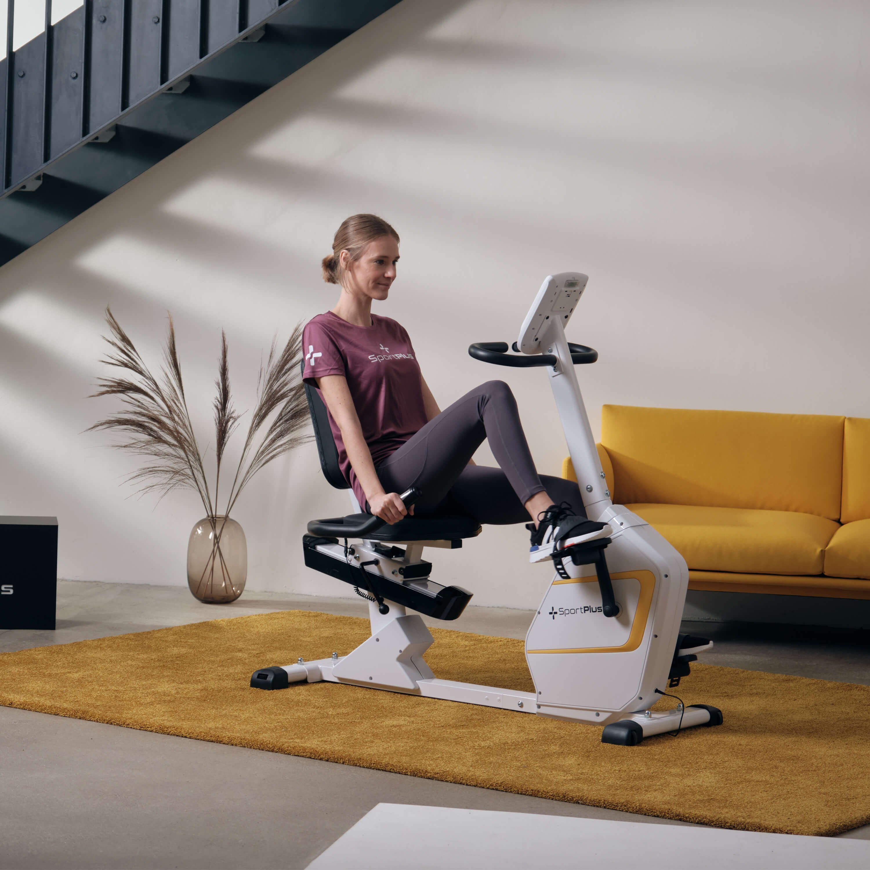 SportPlus Heimtrainer SP-RB-9900-W-iE, Sitzheimtrainer, App-Steuerung, SP-RB-9900-iE